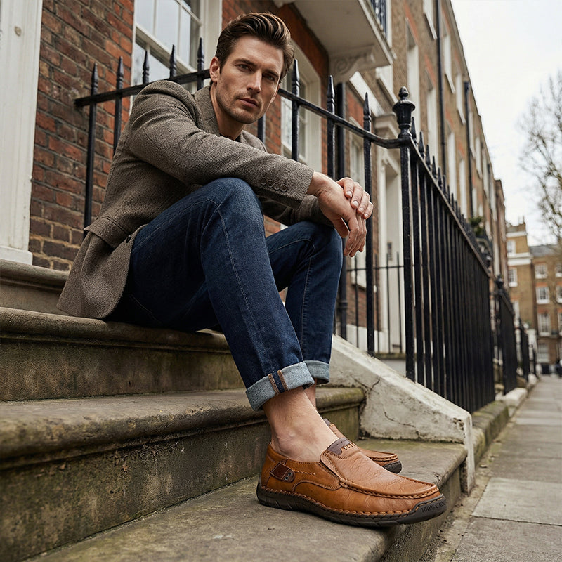 Teun™ | Premium Leren Instapschoenen – Tijdloze Klasse & Ademend Comfort