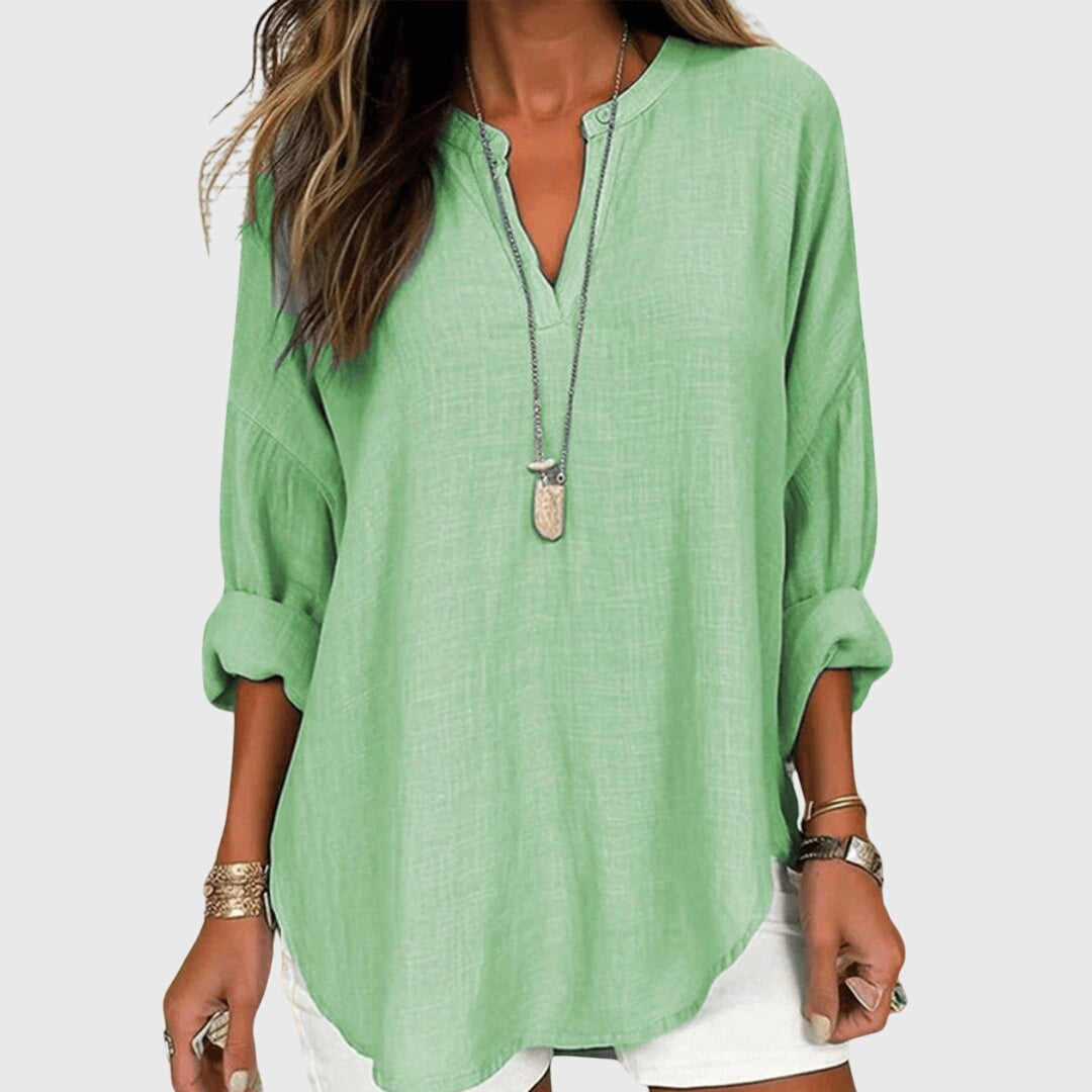 Lénara™ | Elegante en Vloeiende Strandblouse