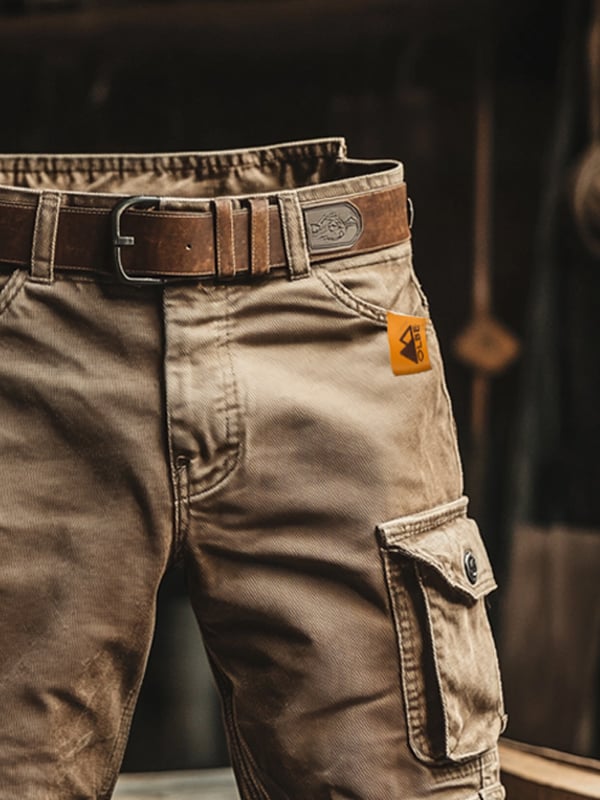 Sven | Korte cargo retro met meerdere zakken