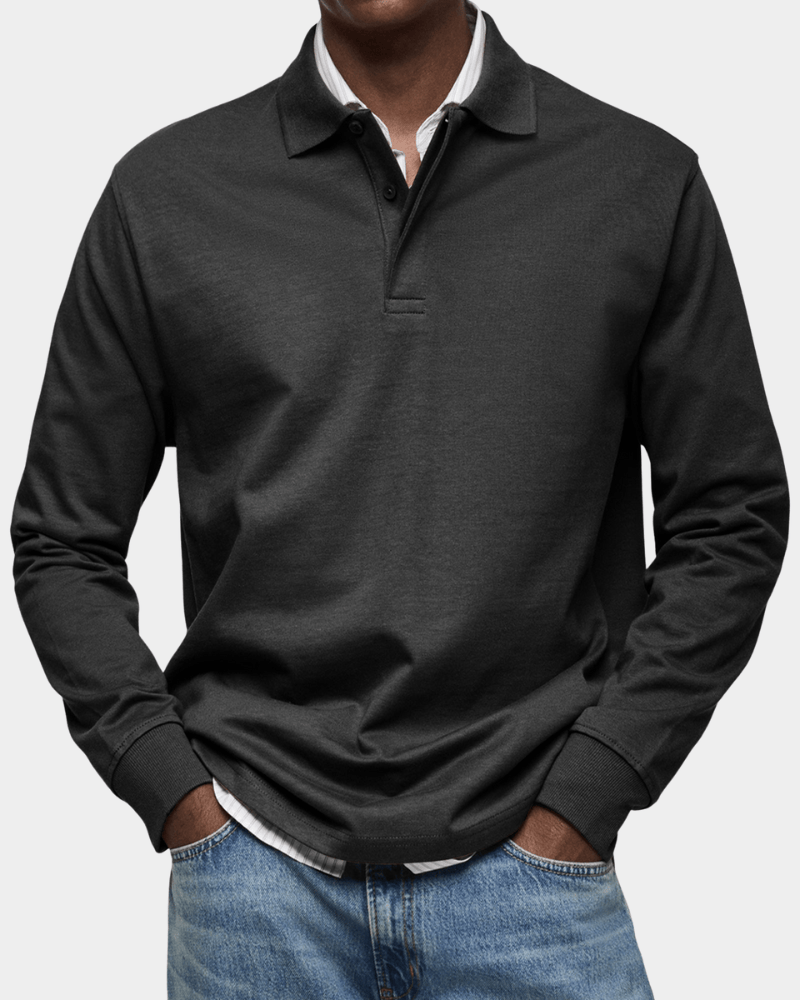 Noriel | Comfortabele lente polo met lange mouw