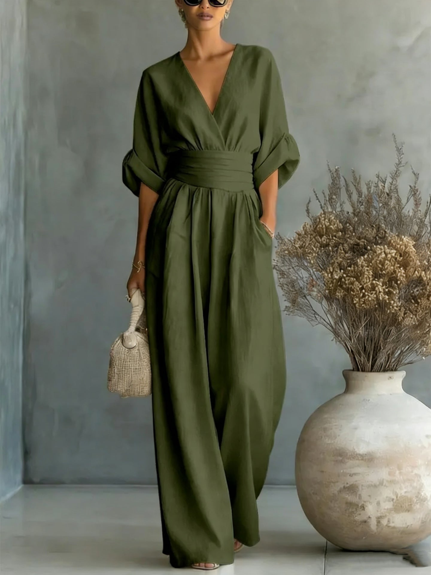 Margriet™ | Tailleaccentuerende Elegante Jumpsuit