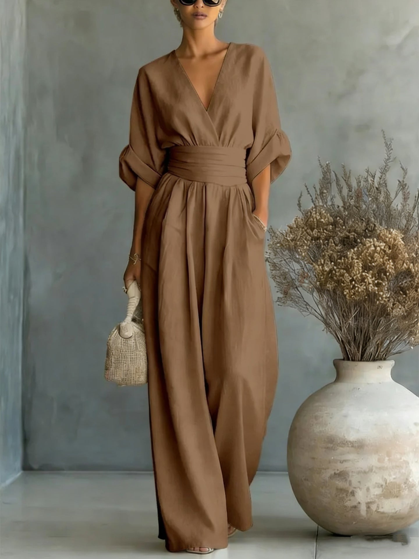 Margriet™ | Tailleaccentuerende Elegante Jumpsuit