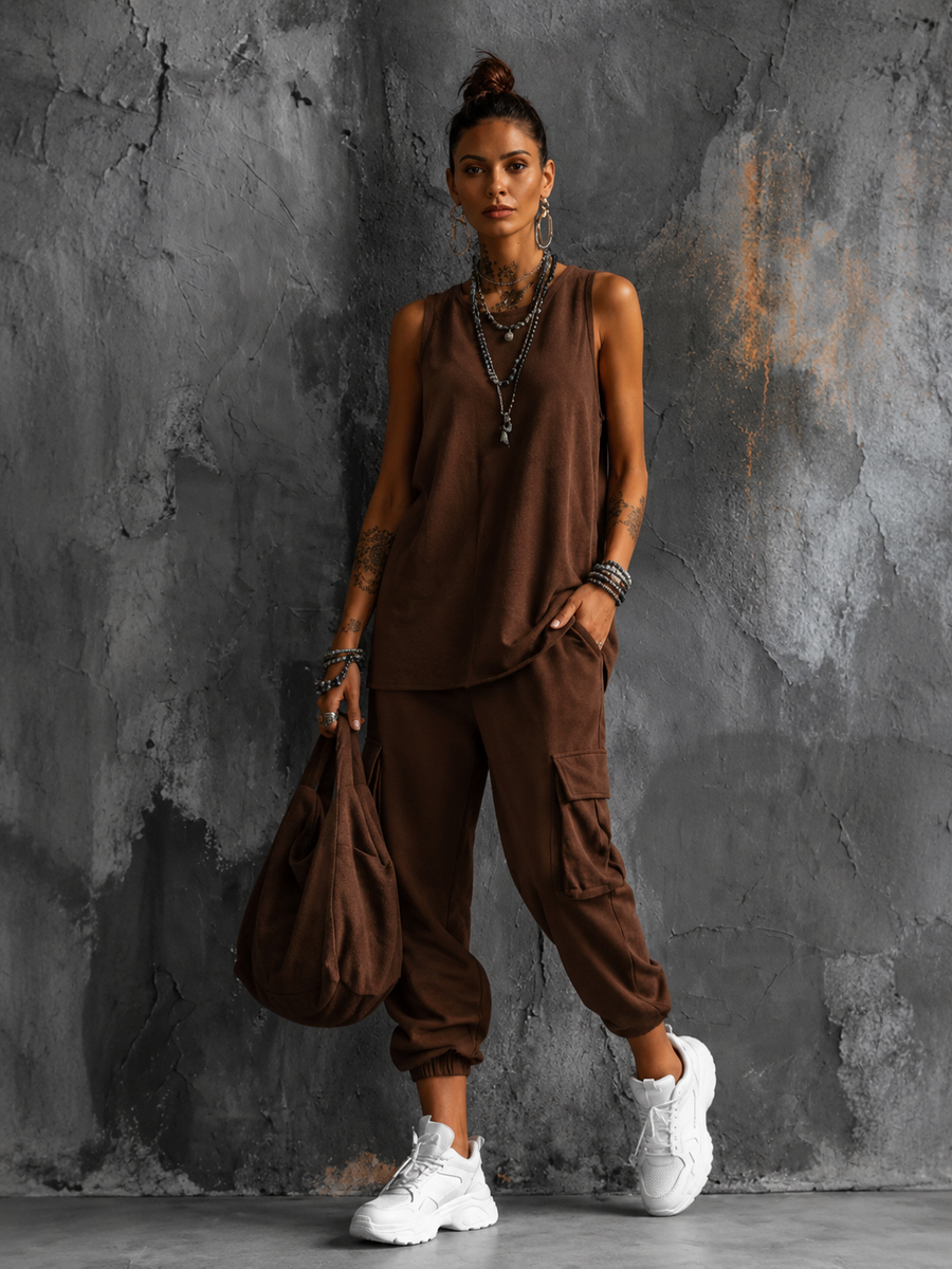 Nora™ | Buikcamouflerende Tweedelige Casual Set