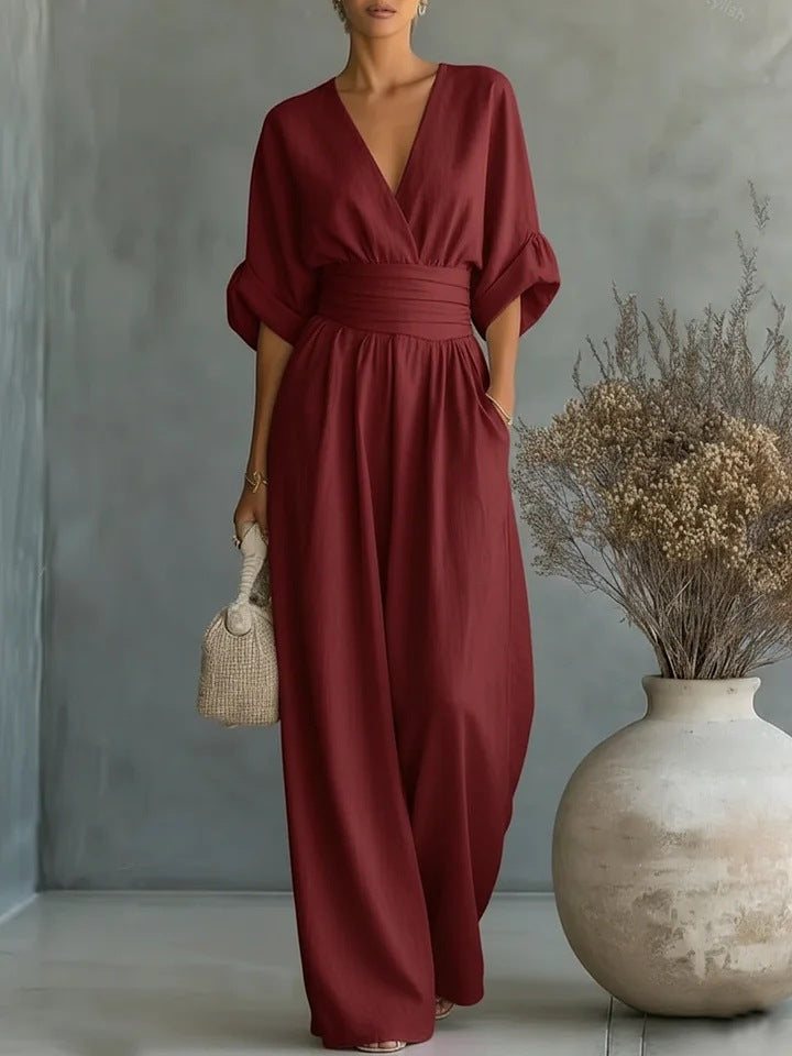 Margriet™ | Tailleaccentuerende Elegante Jumpsuit