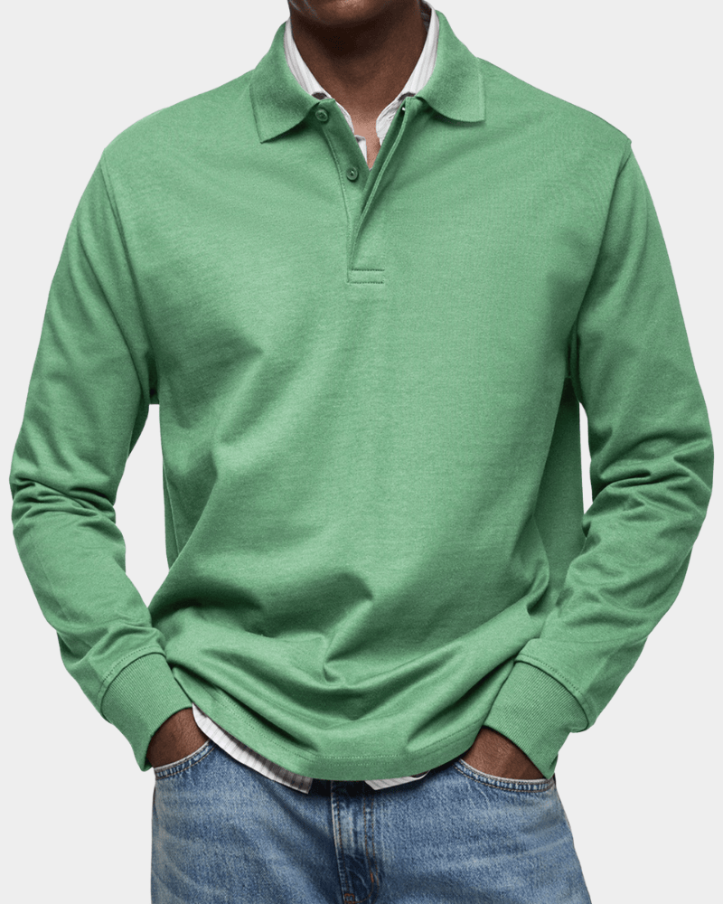 Noriel | Comfortabele lente polo met lange mouw