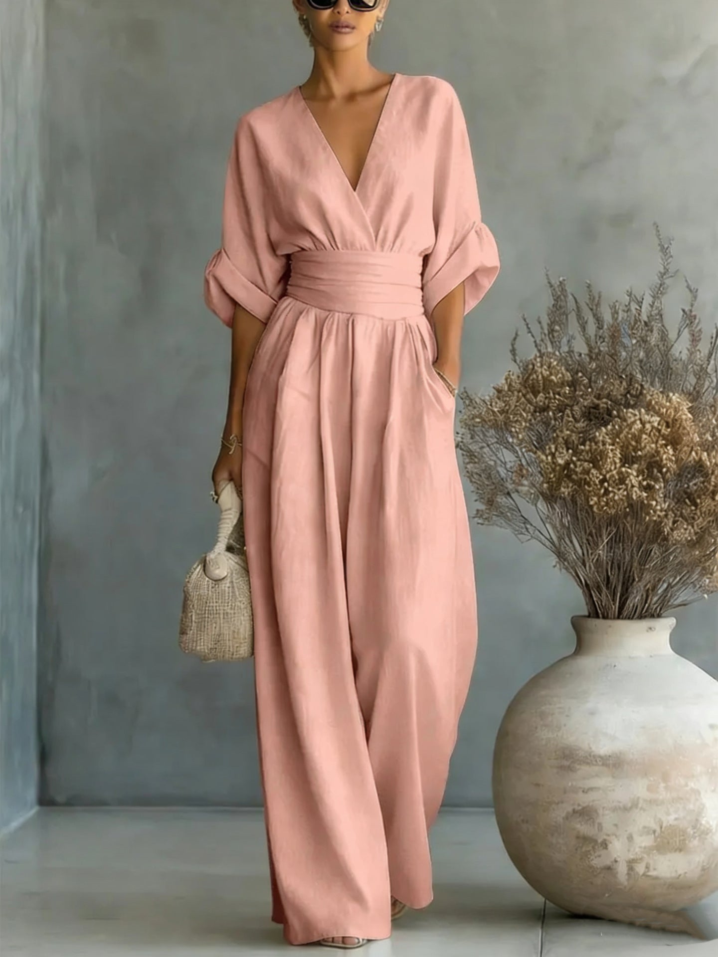 Margriet™ | Tailleaccentuerende Elegante Jumpsuit