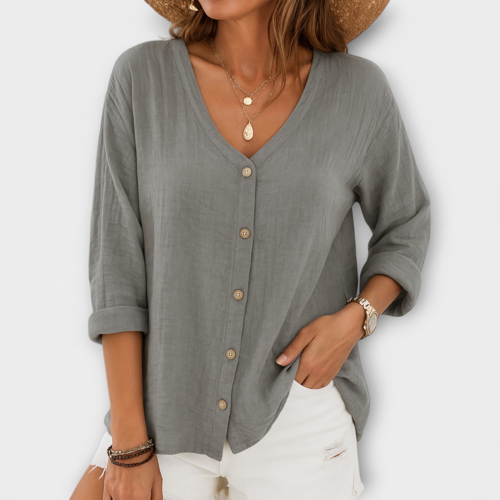 Bloom™ |  Casual Overhemd met Knopen