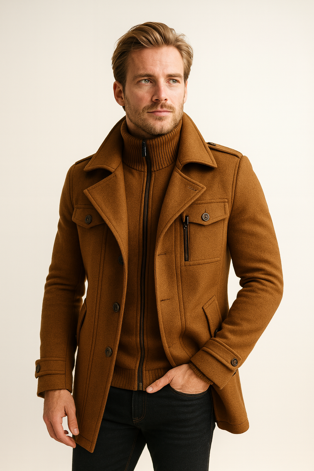 Herman™ | Luxe Winter Overjas – Tijdloze Klasse, Warmte & Verfijnde Structuur