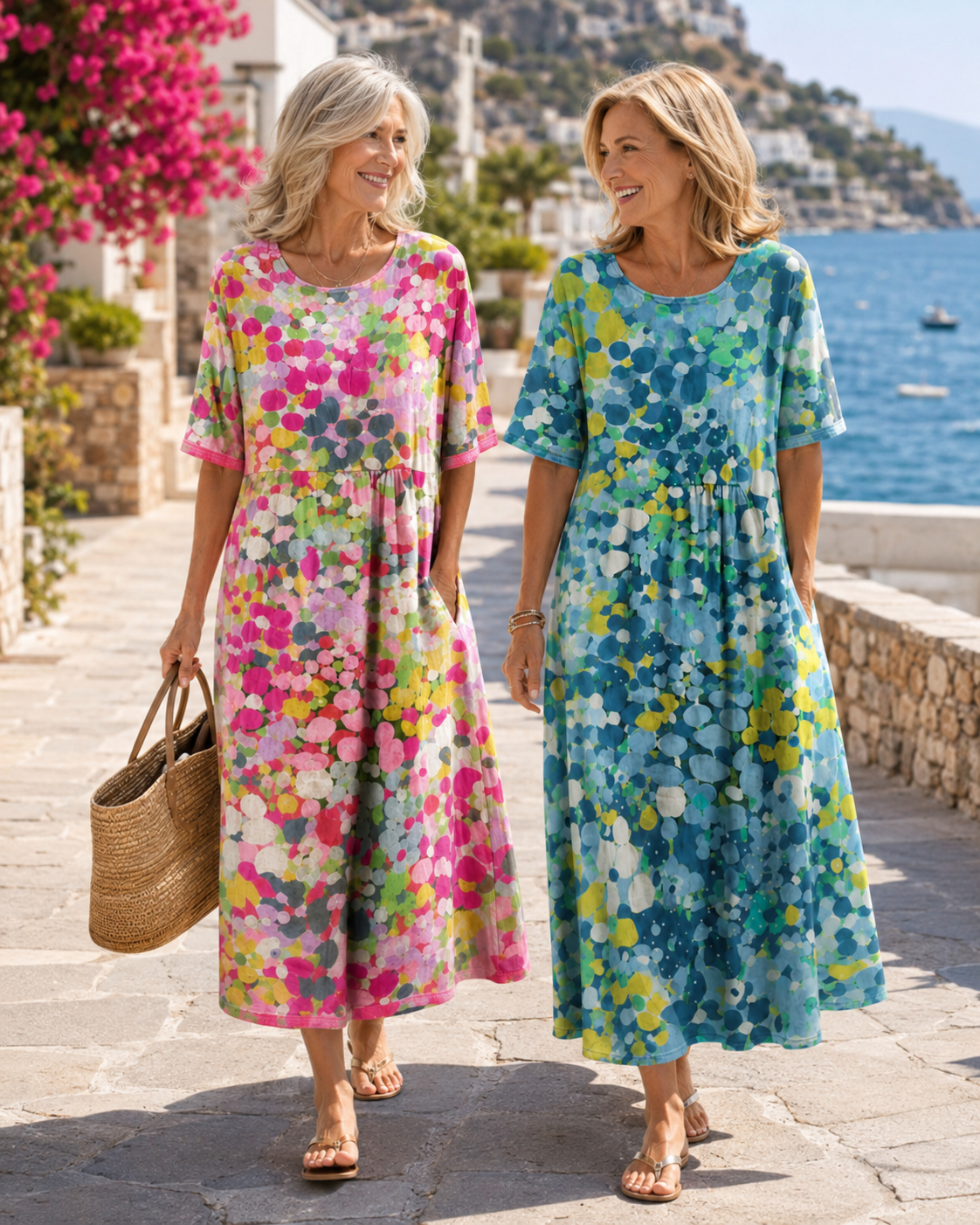 Carlijn™ | Midi Jurk met Bloemenprint – Moeiteloze Elegantie & Flatterend Draagcomfort