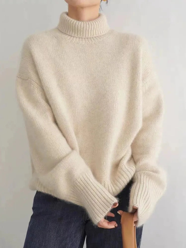 Isabella – Trui met een hoge kraag van cashmere