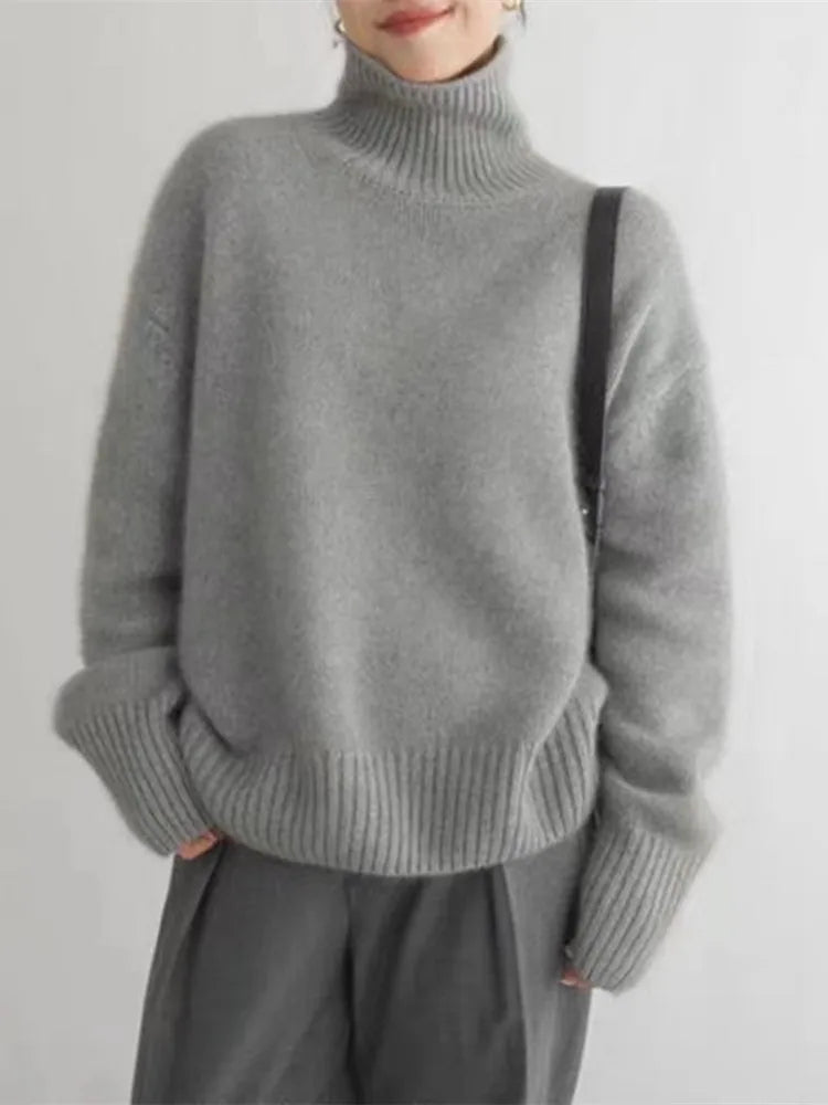 Isabella – Trui met een hoge kraag van cashmere