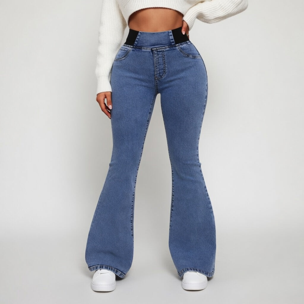 Véryliane™ — Hoge taille sculpturale flared jeans