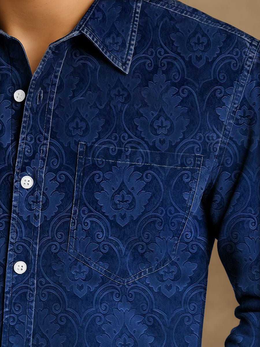 Bloom™ | Gedetailleerd Print Overhemd – Tijdloze Stijl & Verfijnd Comfort