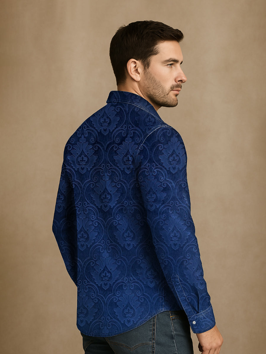 Bloom™ | Gedetailleerd Print Overhemd – Tijdloze Stijl & Verfijnd Comfort