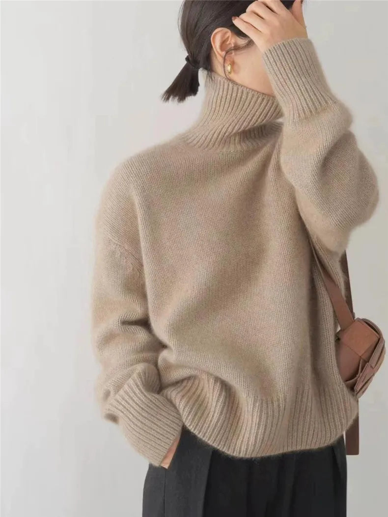 Isabella – Trui met een hoge kraag van cashmere
