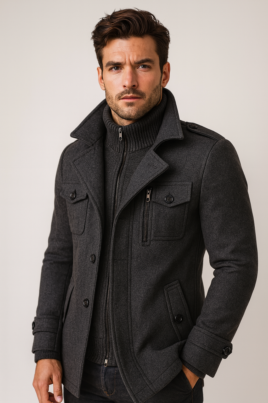 Herman™ | Luxe Winter Overjas – Tijdloze Klasse, Warmte & Verfijnde Structuur