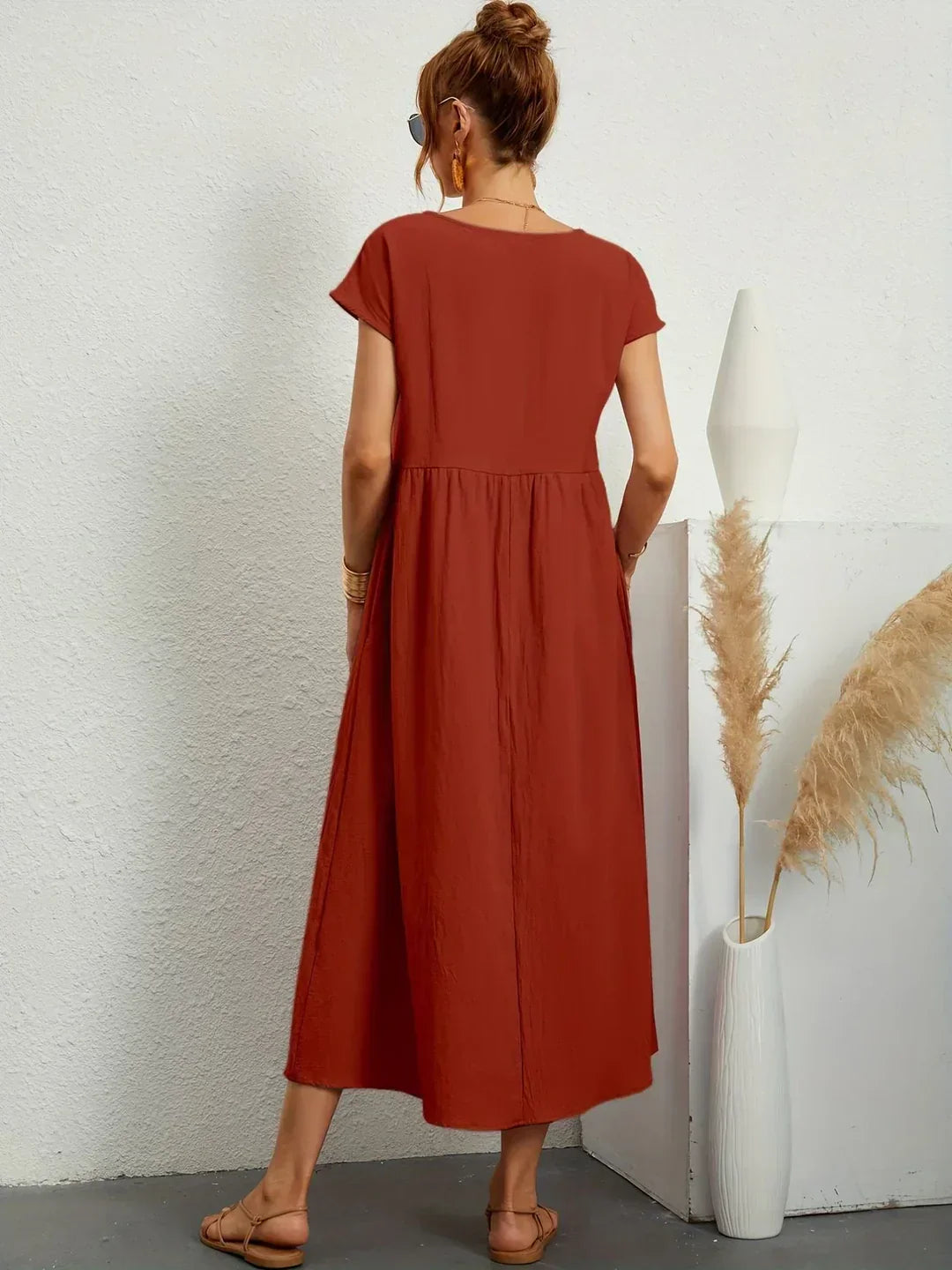 Gabrielle™ | Soepelvallende midijurk – Tijdloze elegantie & beperkte voorraad