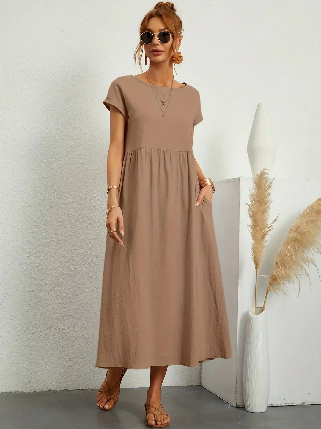 Gabrielle™ | Soepelvallende midijurk – Tijdloze elegantie & beperkte voorraad