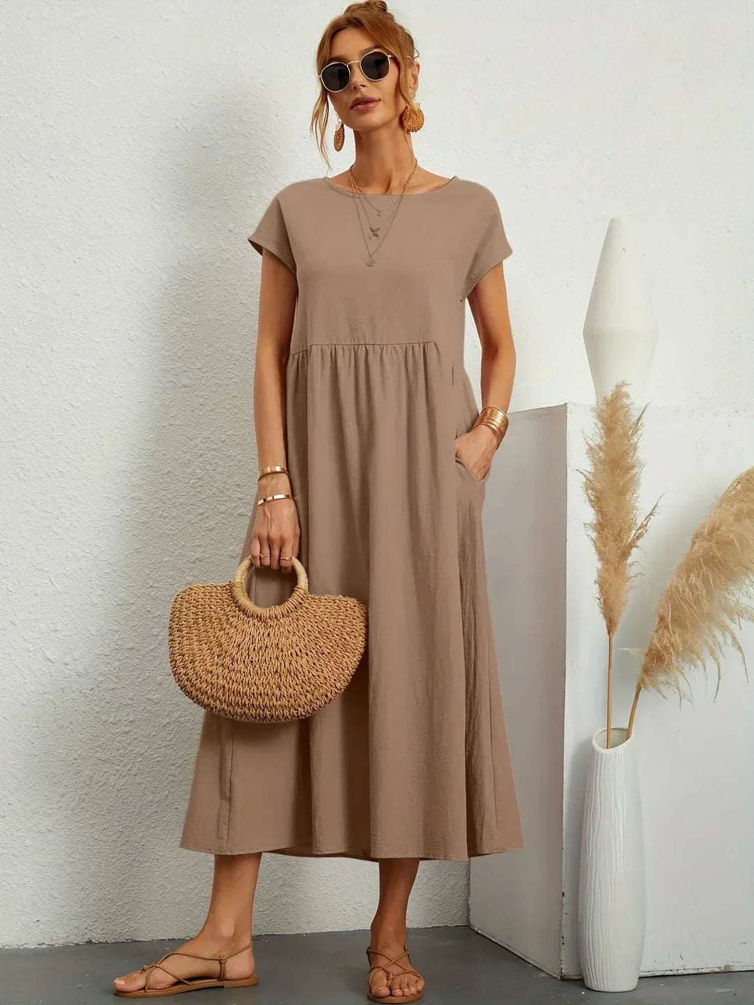 Gabrielle™ | Soepelvallende midijurk – Tijdloze elegantie & beperkte voorraad