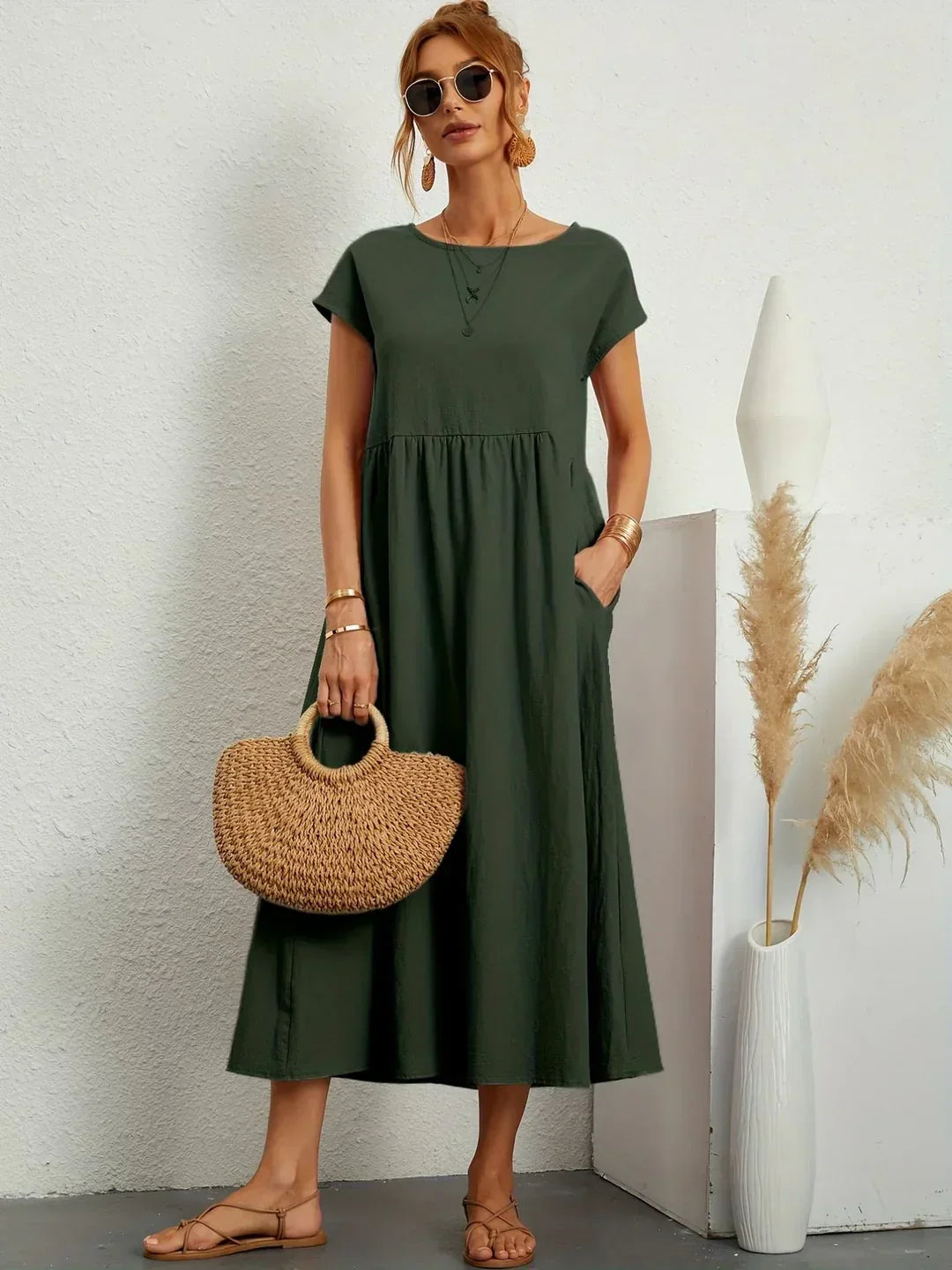 Gabrielle™ | Soepelvallende midijurk – Tijdloze elegantie & beperkte voorraad