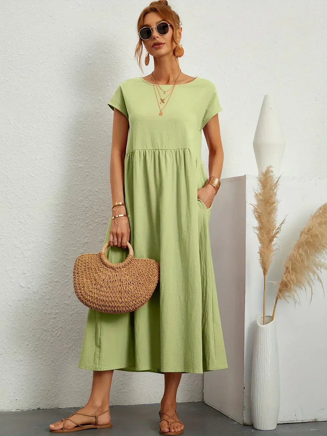 Gabrielle™ | Soepelvallende midijurk – Tijdloze elegantie & beperkte voorraad