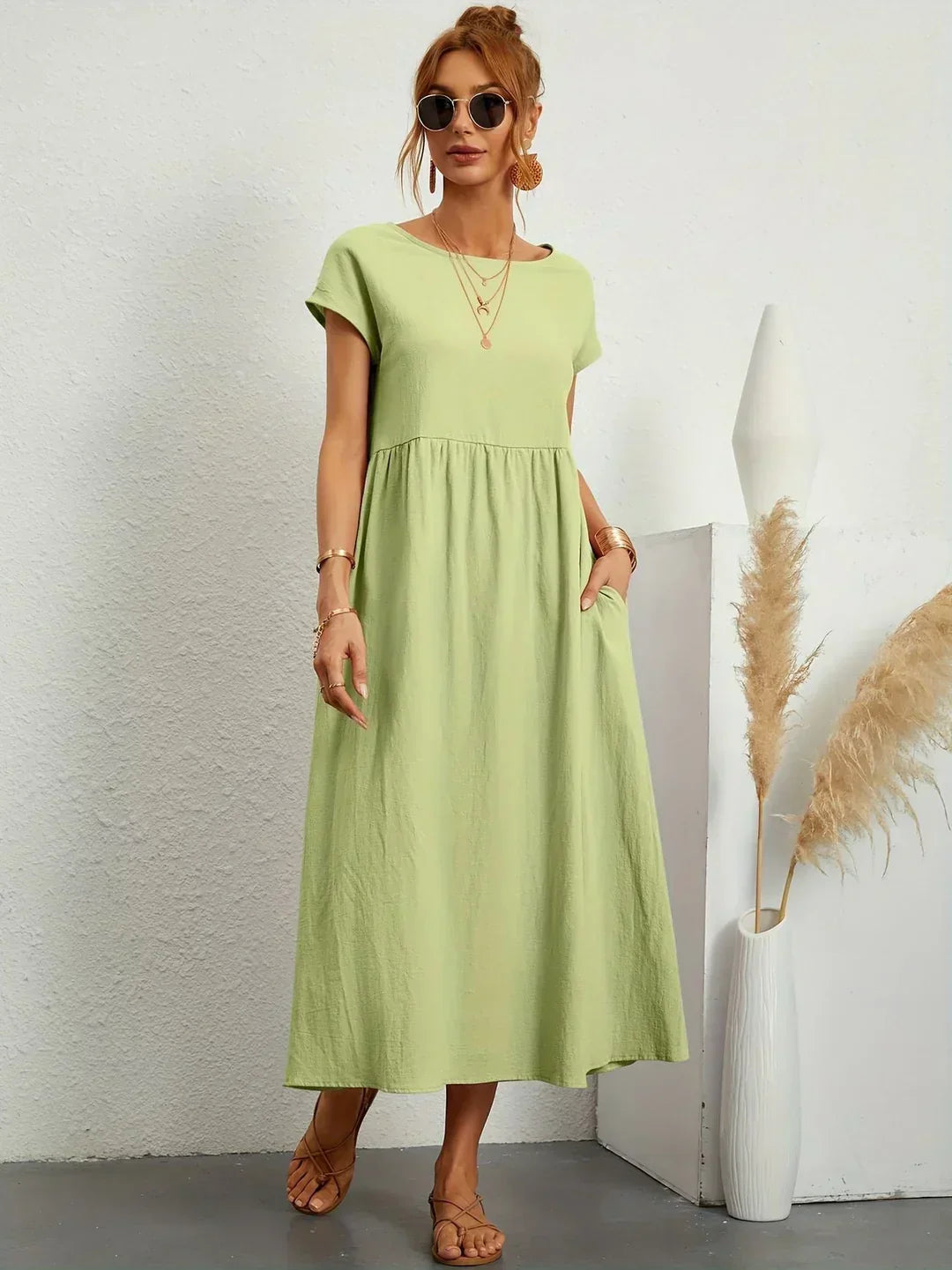 Gabrielle™ | Soepelvallende midijurk – Tijdloze elegantie & beperkte voorraad
