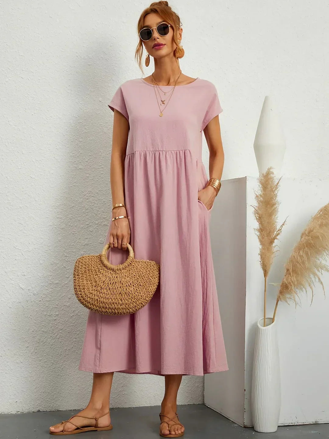 Gabrielle™ | Soepelvallende midijurk – Tijdloze elegantie & beperkte voorraad
