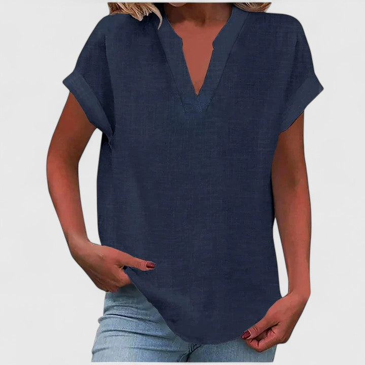 Xavinah | Comfortabele blouse met V-hals