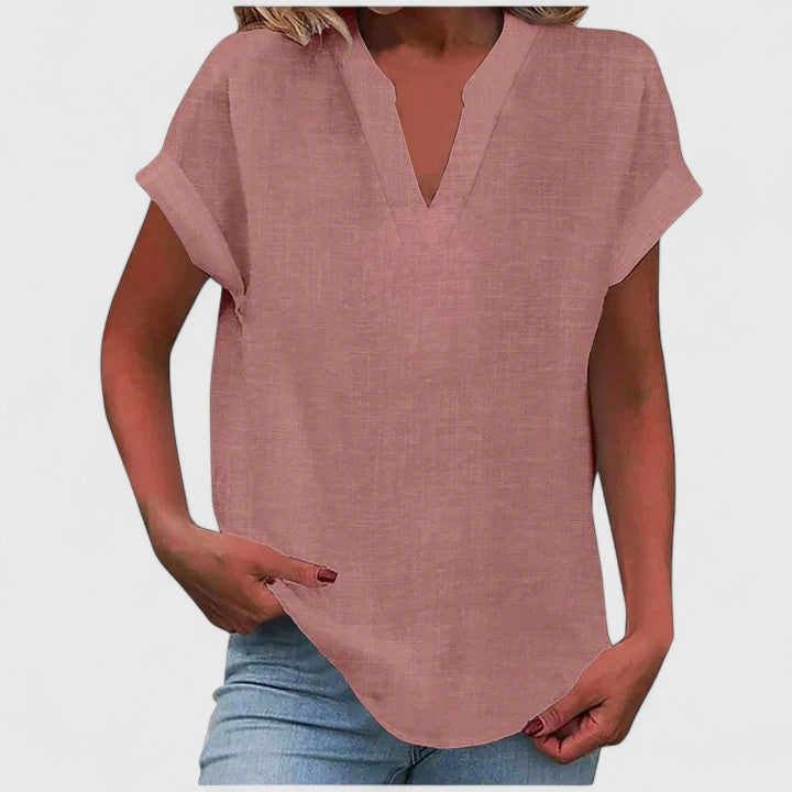 Xavinah | Comfortabele blouse met V-hals