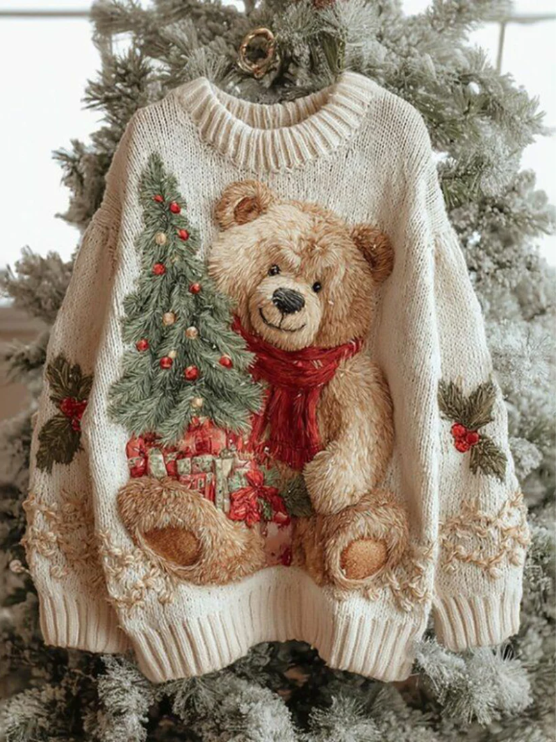 Elena – Kersttrui met feestelijke details