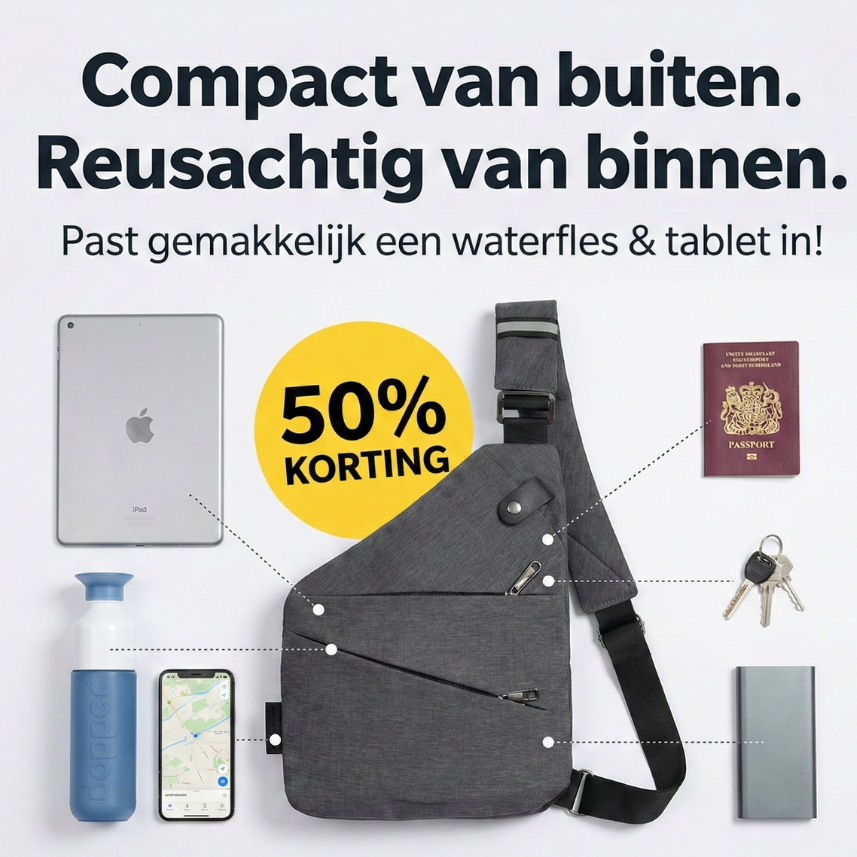 SecuWalker™ | Premium Anti-Diefstal Slingbag – Veilig, Waterdicht & Ultiem Comfort