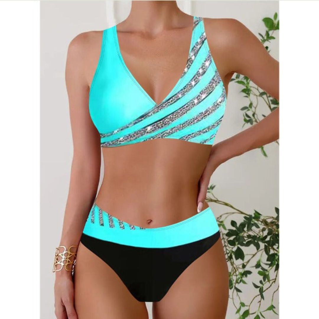 Zoe - Geprinte Haltertop Kleding