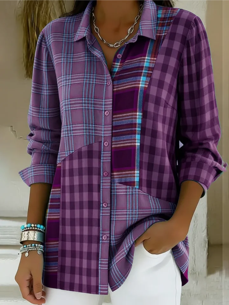 Livia – Blouse met ruitpatroon