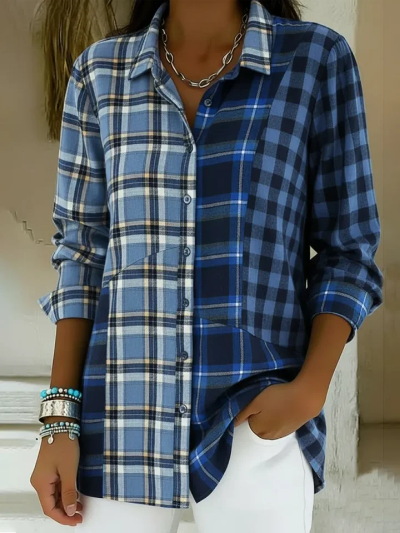 Livia – Blouse met ruitpatroon