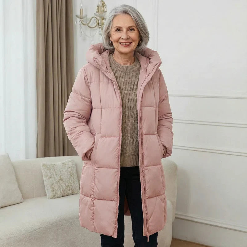 Margot™ | Gewatteerde Premium Winterjas met Capuchon – Tijdloze Warmte & Elegante Bescherming