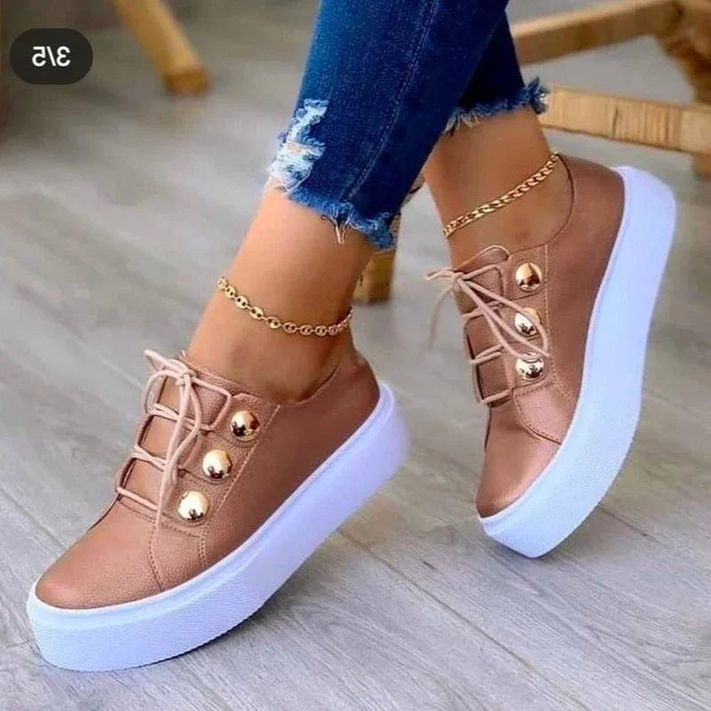 Serena | Orthopedische Rondneus Platform Sneakers™