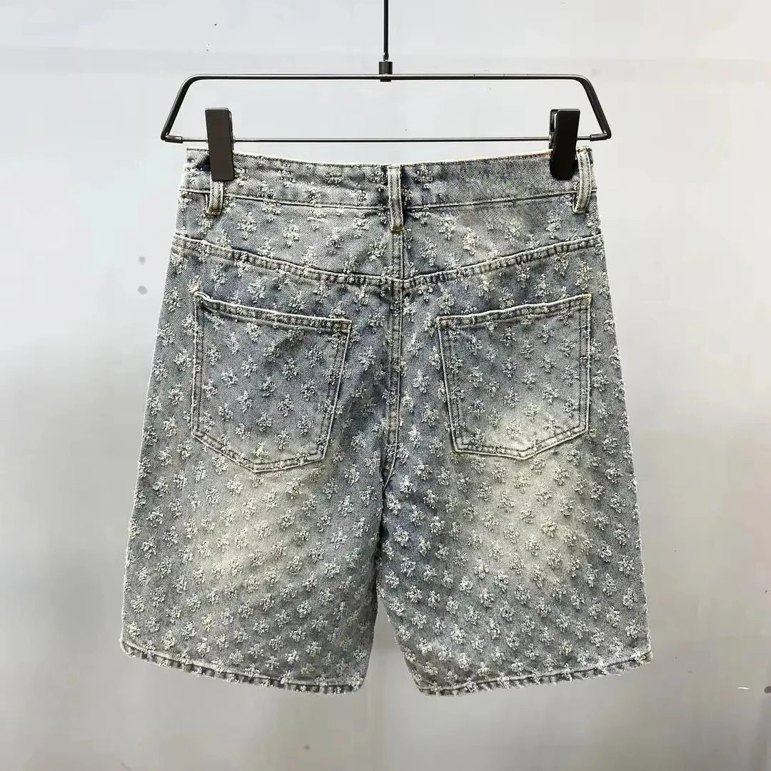 Mark™ | Premium denim shorts met textuur – Luxe gevoel, beperkte voorraad