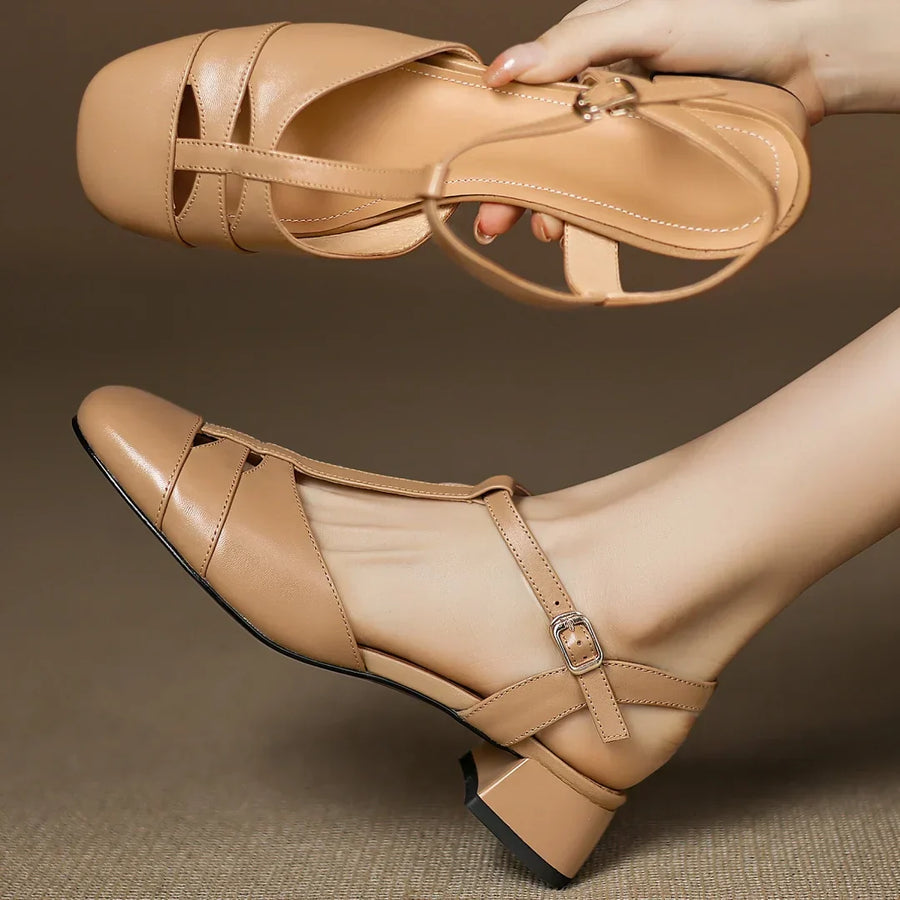 Hanne™ | Gevlochten Leren Ballerina’s – Tijdloze Elegantie & Comfort