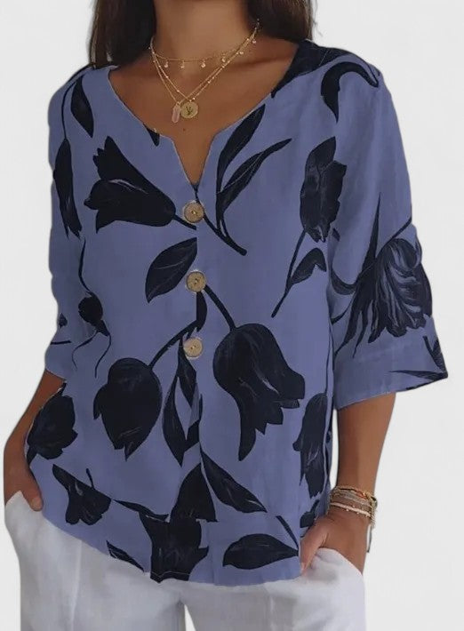 Bloom™ | Elegante Bloemenprint Blouse
