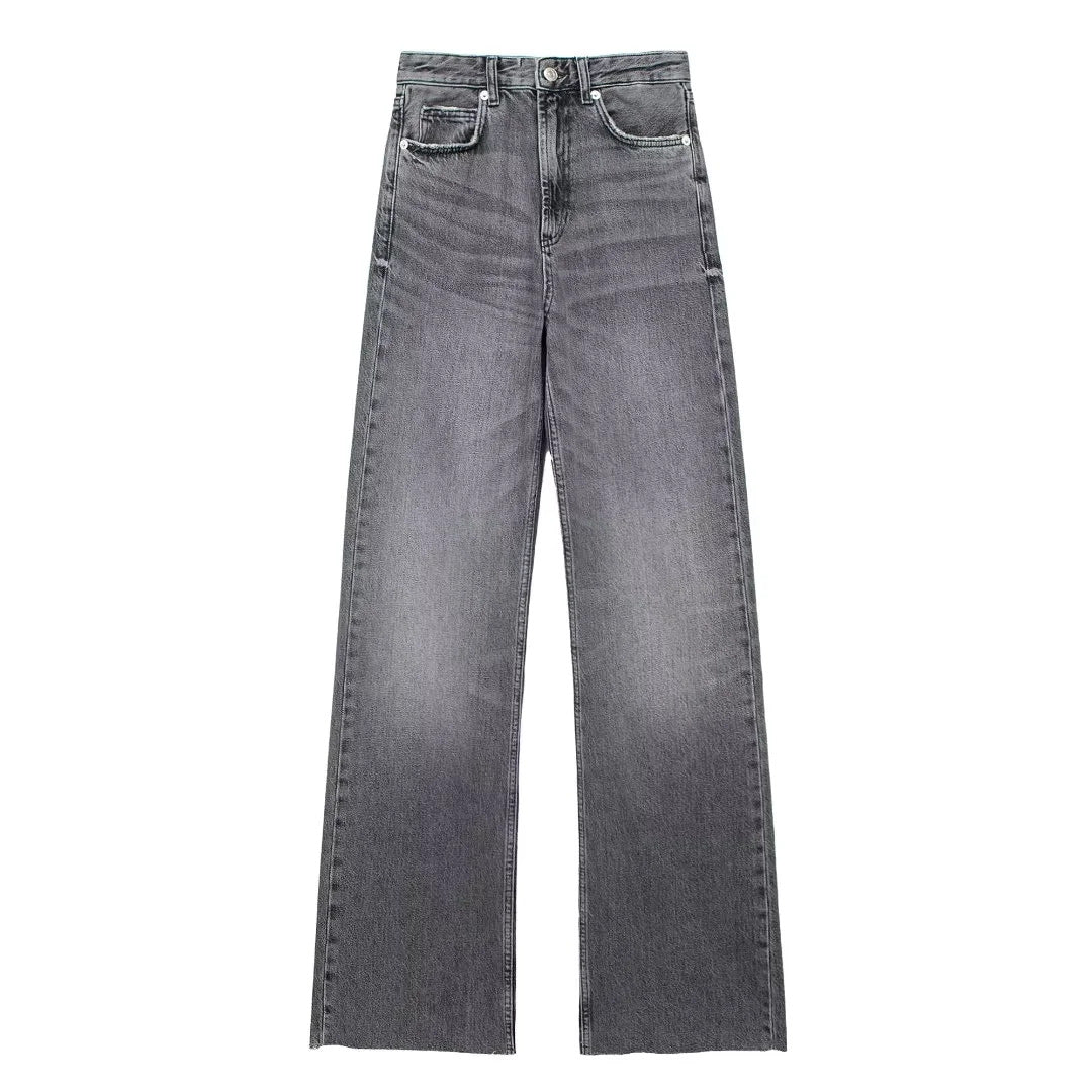 Bloom® | Grijze Damesbroek Wide Leg