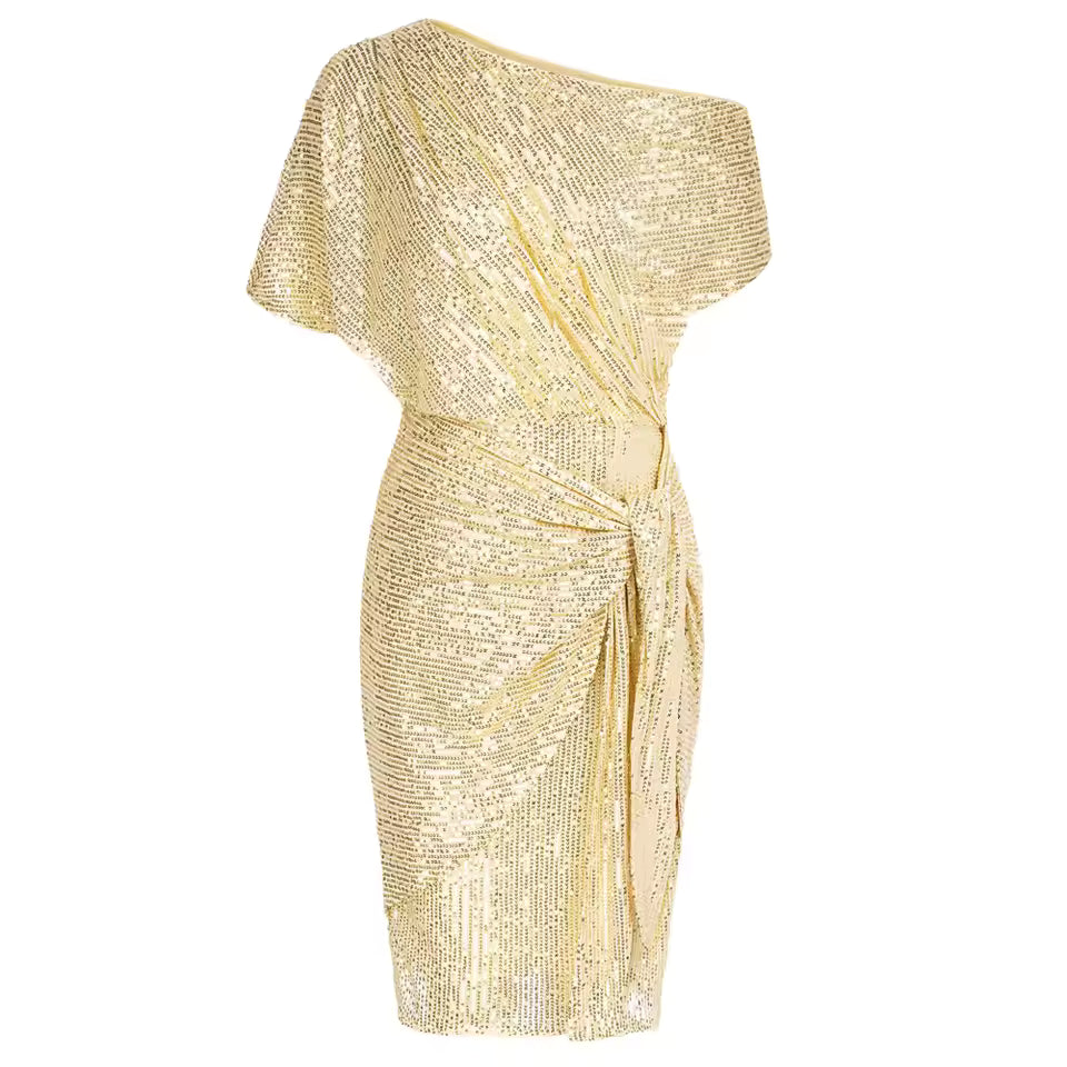 Elya™ | Elegante Pailletten Jurk met Buik bedekking