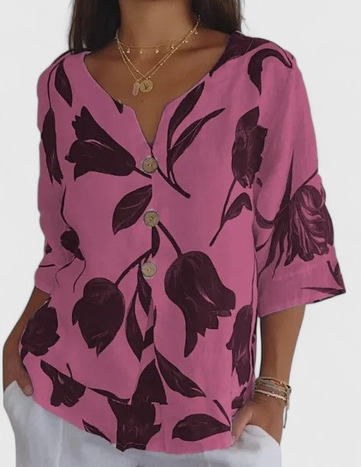 Bloom™ | Elegante Bloemenprint Blouse