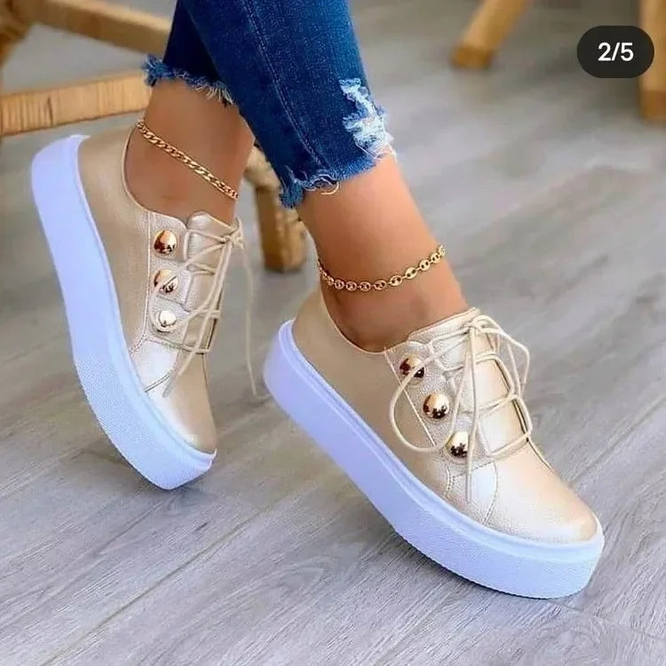 Serena | Orthopedische Rondneus Platform Sneakers™