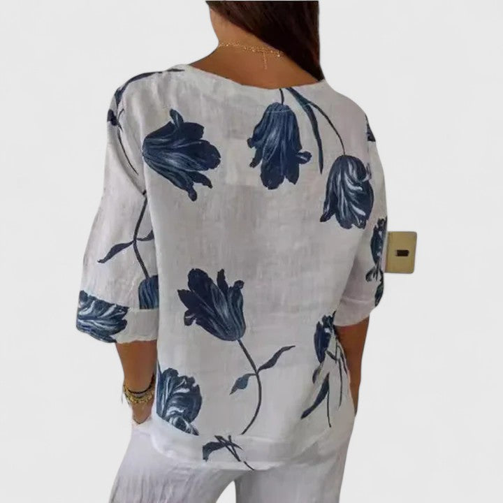 Bloom™ | Elegante Bloemenprint Blouse
