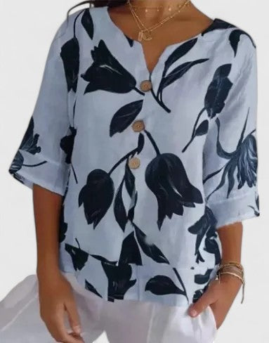 Bloom™ | Elegante Bloemenprint Blouse