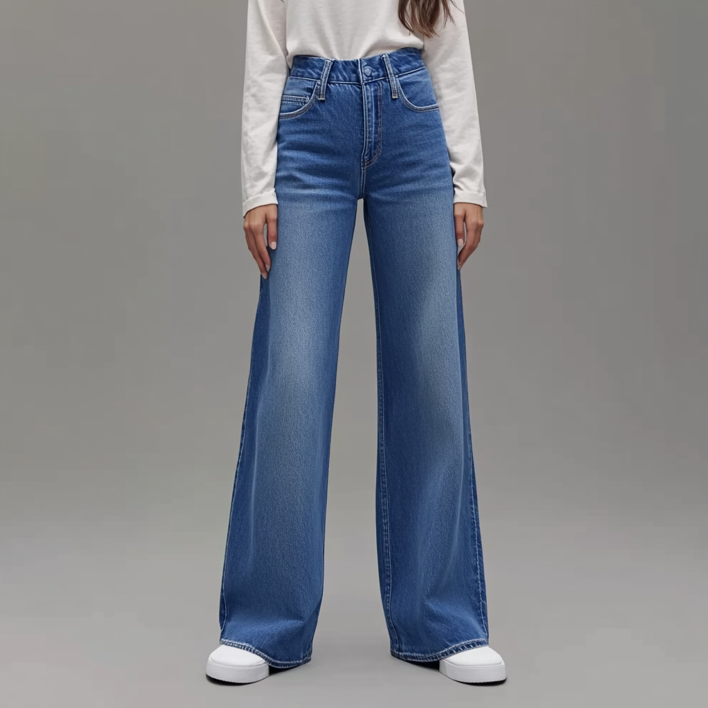 Bloom® | Blauwe Damesbroek Wide Leg