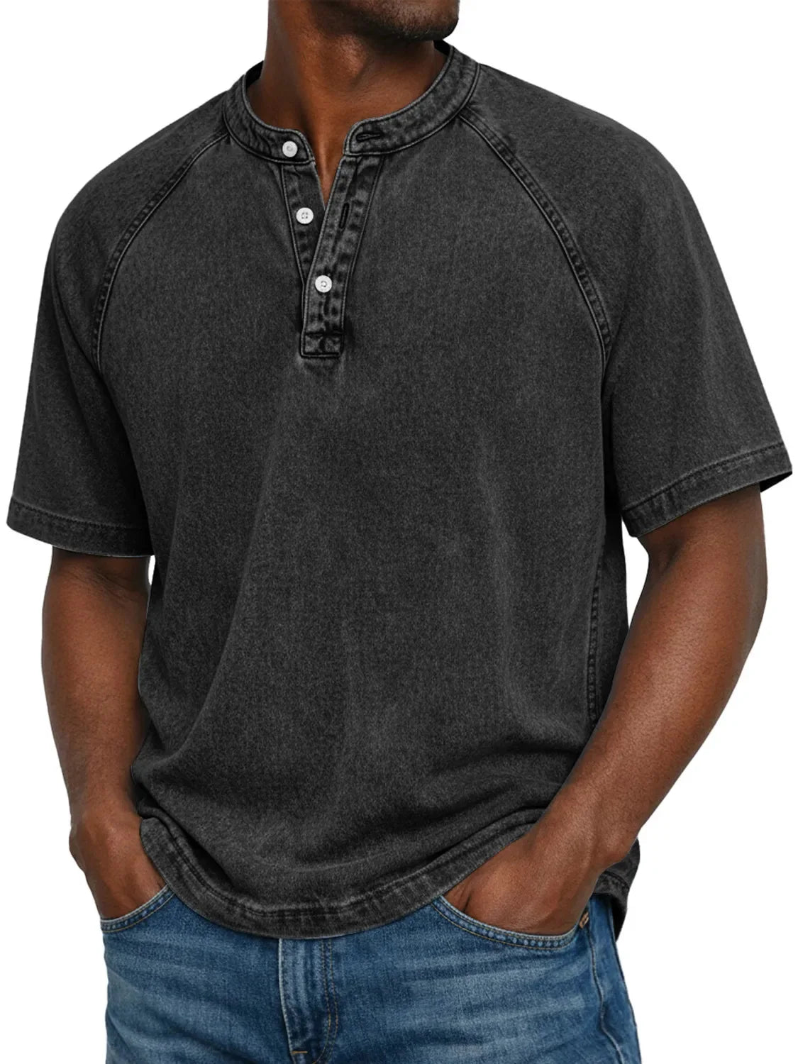 Mees™ | Vintage Henley – Karaktervolle Stijl & Comfortabele Pasvorm