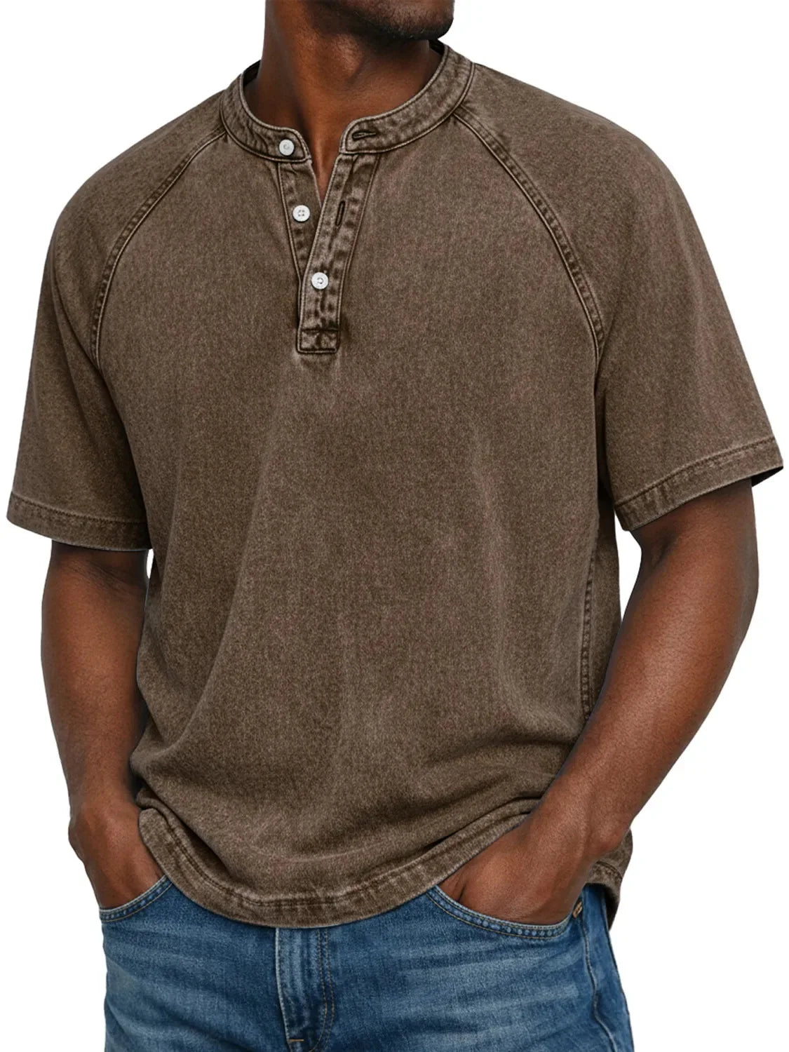 Mees™ | Vintage Henley – Karaktervolle Stijl & Comfortabele Pasvorm