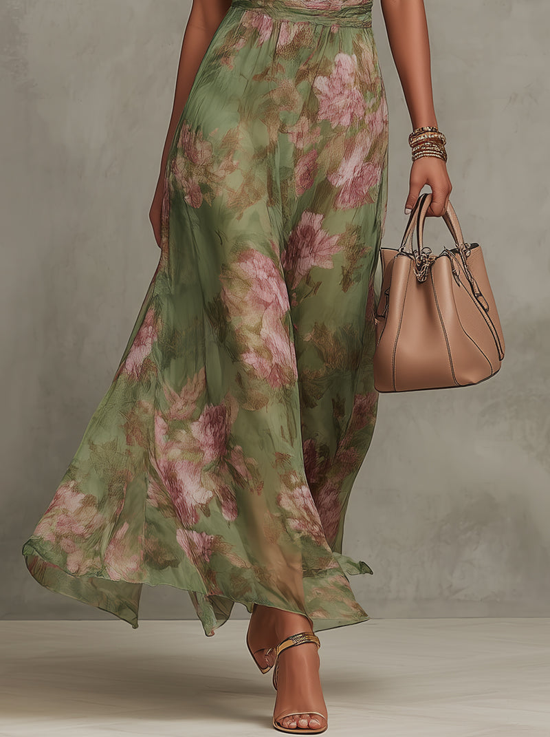 Veerle™ | Chiffon Halterjurk – Romantische Elegantie & Vloeiend Draagcomfort