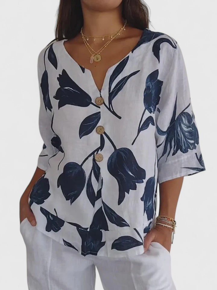 Bloom™ | Comfortabele V-hals Blouse
